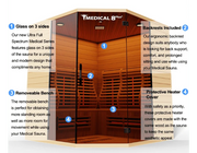 Medical Breakthrough 8 Ultra 3-4 Person Full Spectrum Infrared Sauna - 13 Heaters, 6-Person Capacity, Hemlock image 2