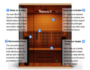 Medical Breakthrough 7 Ultra 3 Person Full Spectrum Sauna with 10 Heaters, Hemlock Wood, Sound System image 2