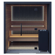Auroom Vulcana 5-Person Traditional Sauna Kit w/ Thermo-Aspen Wood image 2