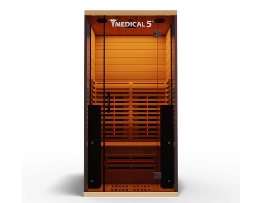 Medical Breakthrough 5 Ultra 1 Person Full Spectrum Infrared Sauna – Skin Rejuvenation, Integrated Audio & Premium Hemlock