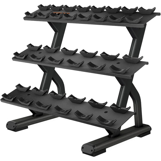 Precor 3-Tier 10-Pair Dumbbell Storage Rack