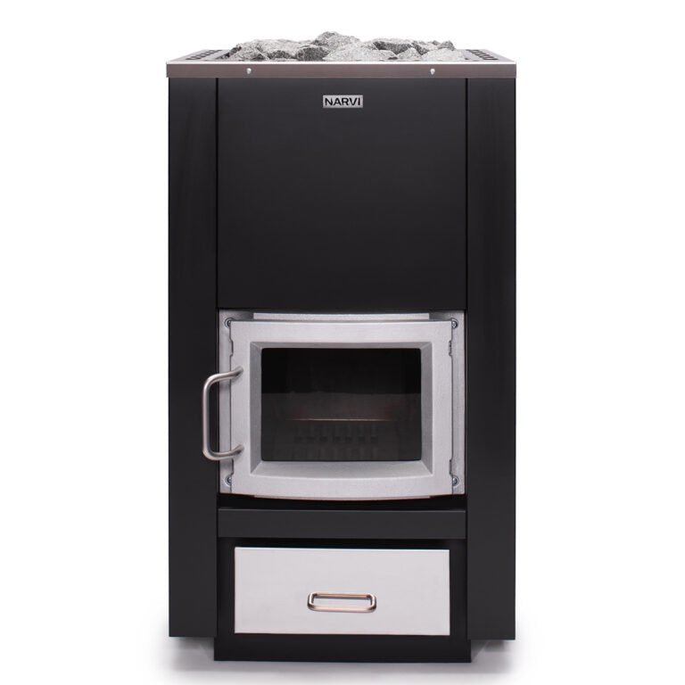 Narvi 50 Wood-Burning Sauna Heater - 50kW for Up to 2,472 cu. ft. with Stone Capacity