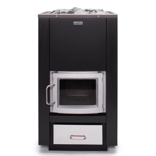 Narvi 50 Wood-Burning Sauna Heater - 50kW for Up to 2,472 cu. ft. with Stone Capacity