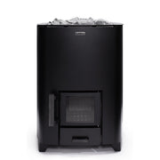 Narvi NC 24 Black 17kW Wood-Burning Sauna Heater - Durable Steel, Adjustable Feet, CE-Certified