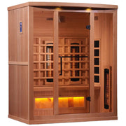 Golden Designs 3-Person Full Spectrum PureTech™ Near Zero EMF FAR Infrared Sauna - Canadian Hemlock image 4