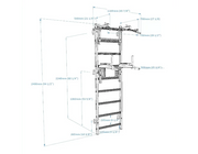 BenchK Series 7 732 Fitness Stall Wall Bars Swedish Ladder image 37