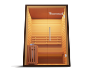 Medical Breakthrough Traditional 6 v2: Traditional 3 Person Sauna - Detox Routine, Rapid Heating, Bluetooth, Hemlock Wood