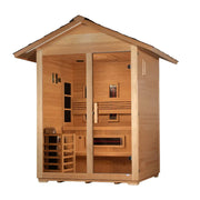 Golden Designs "Carinthia" 3 Person Hybrid Outdoor Sauna - Canadian Hemlock image 3