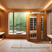 Dynamic Heming Elite 2-person Corner Ultra Low EMF FAR Infrared Sauna - Canadian Hemlock image 3
