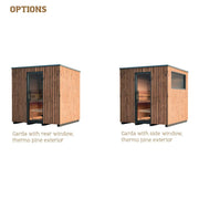 Auroom Garda 6-Person Outdoor Traditional Sauna Cabin Kit w/ Thermo-Pine Wood image 3