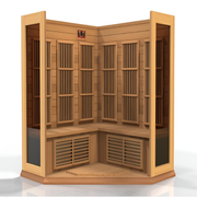 3-Person Corner Low EMF FAR Infrared Sauna in Canadian Red Cedar image 3