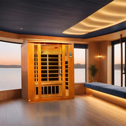 Dynamic Bellagio 3-Person Low EMF FAR Infrared Sauna - Canadian Hemlock image 2