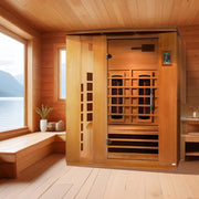 Dynamic Lugano 3-Person Full Spectrum Near Zero EMF Sauna - Canadian Hemlock image 2