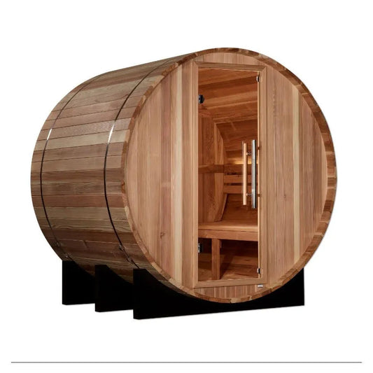 Golden Designs "St. Moritz" 2 Person Barrel Traditional Sauna - Pacific Cedar