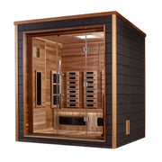 Golden Designs Visby 3 Person Hybrid Outdoor Sauna - Canadian Red Cedar image 3