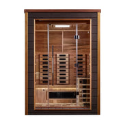 Golden Designs "Nora" 2 Person Hybrid Outdoor Sauna - Canadian Red Cedar image 3
