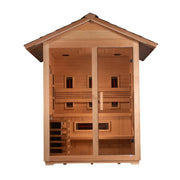 Golden Designs "Carinthia" 3 Person Hybrid Outdoor Sauna - Canadian Hemlock image 4