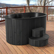 SaunaLife Model S2B 2-Person Hot and Cold Immersion Tub in Black image 2