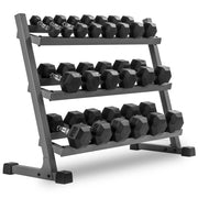 XMark 5-50 lb Hex Dumbbell Set with Rack and Weight Bench image 3