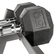 XMark 5-50 lb Hex Dumbbell Set with Rack and Weight Bench image 7