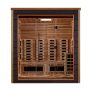 Golden Designs Visby 3 Person Hybrid Outdoor Sauna - Canadian Red Cedar image 4