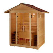 Golden Designs "Vorarlberg" 5 Person Traditional Outdoor Sauna - Canadian Hemlock image 3