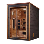 Golden Designs "Nora" 2 Person Hybrid Outdoor Sauna - Canadian Red Cedar image 4