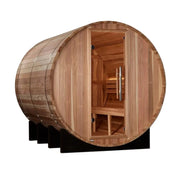 Golden Designs "Klosters" 6 Person Barrel Traditional Sauna - Pacific Cedar