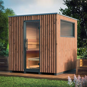 Auroom Garda 6-Person Outdoor Traditional Sauna Cabin Kit w/ Thermo-Pine Wood image 5