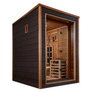 Golden Designs "Nora" 2 Person Hybrid Outdoor Sauna - Canadian Red Cedar image 5