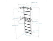BenchK Series 7 722 Multifunctional Stall Wall Bars Swedish Ladder With Pull-Up Bar & Dip Station for Home Gym image 27
