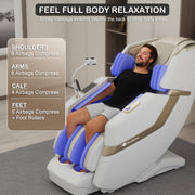 KoziSense KZ-313 Heated Massage Chair (White) Jade Stone image 6
