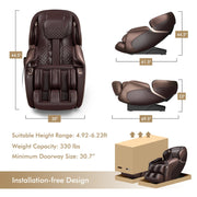 Zero Gravity Full-Body Massage Chair with SL Track, Stretching Mode, Heat, and Foot Rollers image 4