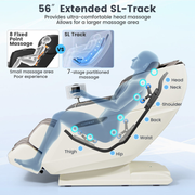 Therapy 36 3D SL-Track Massage Chair with Air Compression, Waist & Calf Heat, and Foot Rollers image 5