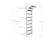 BenchK Series 7 711B Wall Bars Swedish Ladder With A076 Accessories - Multifunctional Home Gym Equipment image 15