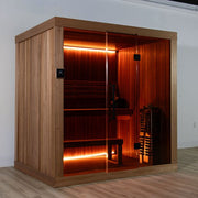 Dundalk LeisureCraft CT Element Studio 4 Person Traditional Indoor Sauna (64x84) image 2