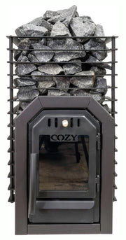 Cozy Heat Quattro Thru-Wall 18kW Sauna Stove - Wood-Burning Sauna Stove