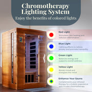 Andora 2-Person Low EMF FAR Infrared Sauna in Canadian Hemlock image 6