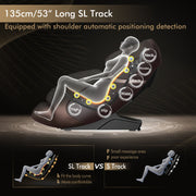 Zero Gravity Full-Body Massage Chair with SL Track, Stretching Mode, Heat, and Foot Rollers image 5
