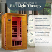 Andora 2-Person Low EMF FAR Infrared Sauna in Canadian Hemlock image 7