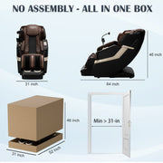 KoziSense KZ-313 Massage Chair New Heated (Black and Brown) Jade Stone image 10