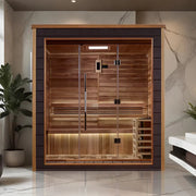 Golden Designs "Drammen" 3 Person Outdoor Traditional Sauna - Canadian Red Cedar image 2