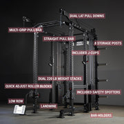 XMark Commercial Power Rack Cable Machine, 440 lbs Total Stack Weight image 4