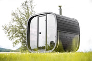 Leil Saunas Black Cube Comfort - 6 Person Outdoor Traditional Sauna Kit