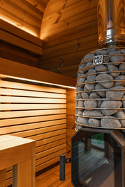 Leil Saunas Black Cube Comfort - 6 Person Outdoor Traditional Sauna Kit image 21