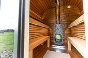 Leil Saunas Black Cube Comfort - 6 Person Outdoor Traditional Sauna Kit image 18