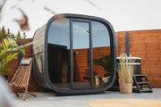 Leil Saunas Black Cube Classic - 4 Person Outdoor Traditional Sauna Kit
