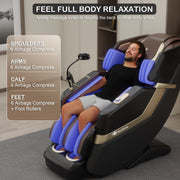 KoziSense KZ-313 Massage Chair New Heated (Black and Brown) Jade Stone image 4