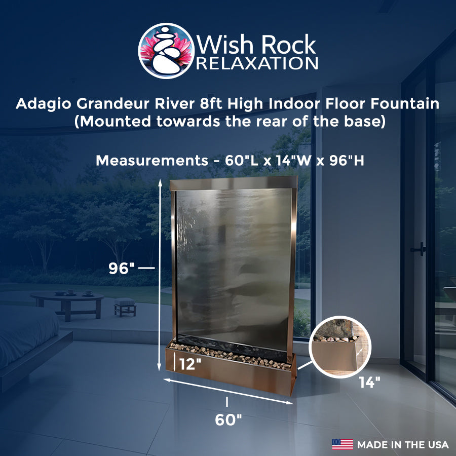 Adagio Grandeur River Water Fountain (Rear Mount) - 96"Hx60"Wx14"D image 4