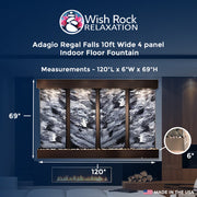 Adagio Regal Falls Wall Water Fountain - 120"Wx69"Hx6"D image 4